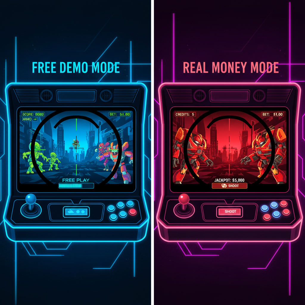 Chicken Shoot free demo mode scene with virtual credits